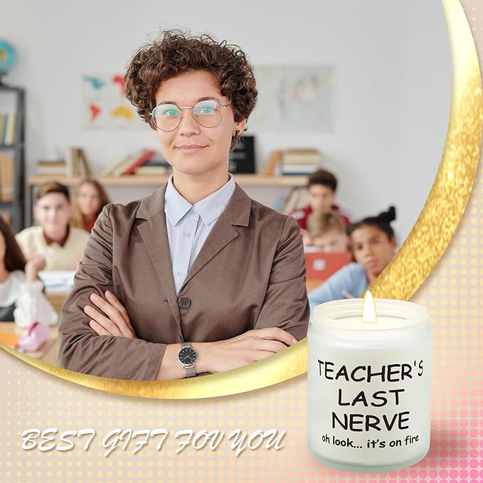 Lihome Teacher Appreciation Gifts, Funny Teacher's Day, Birthday, Thanksgiving, Christmas Gifts, Vanilla Coconut Candles