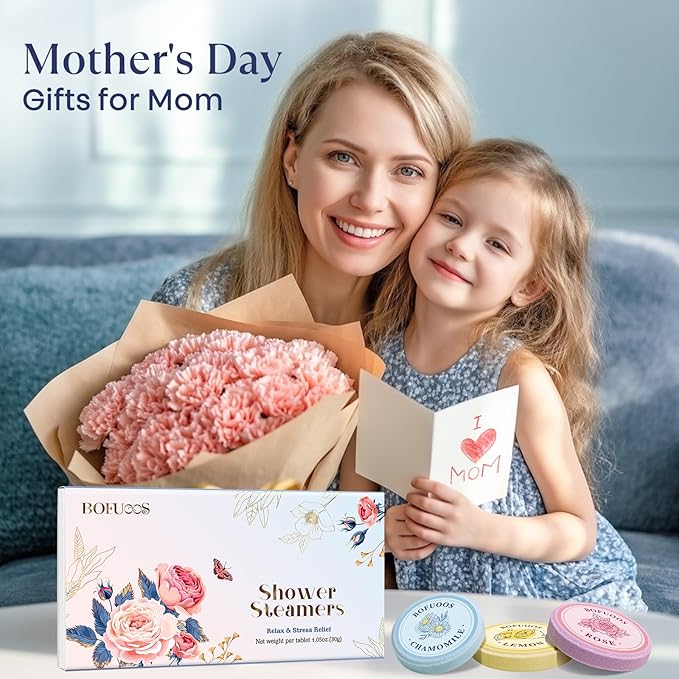 Shower Steamers Aromatherapy, Christmas Birthday White Elephant Gifts for Adults Women Teen Girls Mom, Stocking Stuffers for Women, Relaxation SPA Self Care Natural Essential Oils Bath Bombs