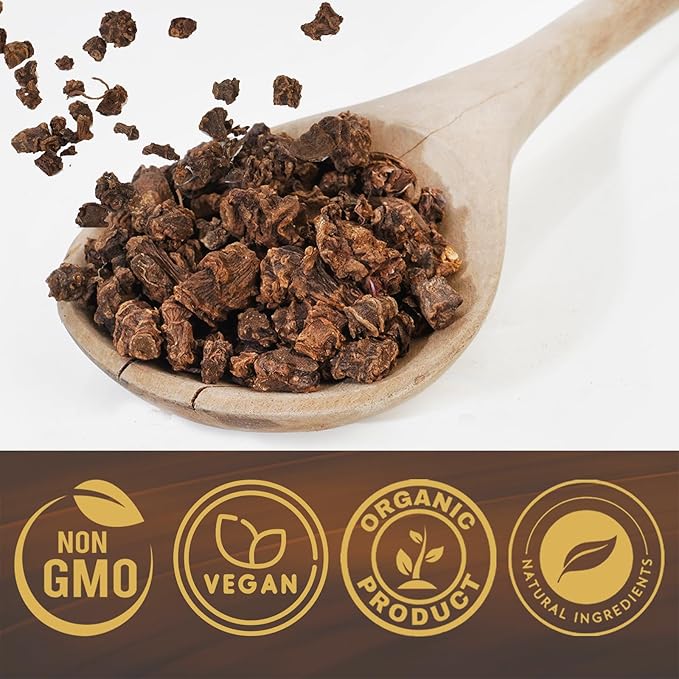 Cure wid Pure Organic Valerian Root Tea - Cut,Sifted & Non-Irradiated Valerian Tea Promotes Natural Relaxing Sleep - Te De Valeriana officinalis in Resealable Eco Friendly Pouch 4oz