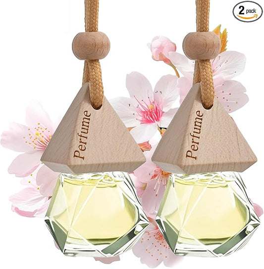 Car Air Freshener Hanging Diffuser – Long-Lasting Essential Oil Scent (Up to 60 Days) – Non-Toxic & Eco-Friendly – 2-Pack Auto Fresheners Made in USA