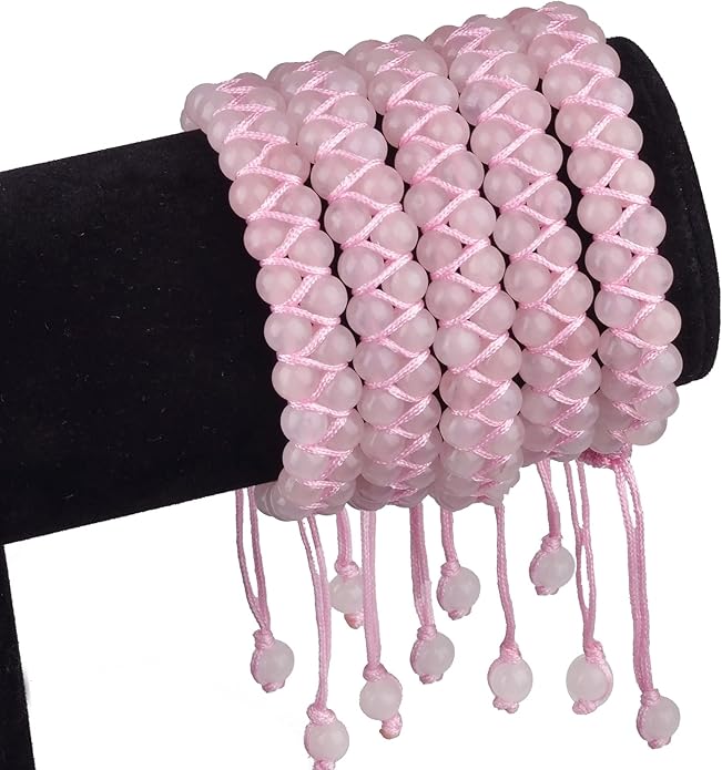 MASSIVE BEADS Double Layer Natural Chakra Healing Power Crystals Macrame Bracelet Yoga Stone Beads Gemstone Meditation Relax Anxiety Bangle for Unisex Women Men