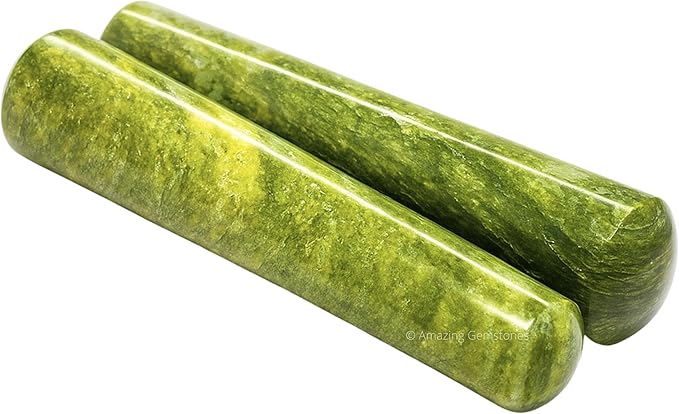 Amazing Gemstone Vesuvianite Crystal Wand Massage Stick - Pelvic Wand Gua Sha for Adults - Crystals and Healing Stones Massage Wands for Adults Gifts (Smooth)
