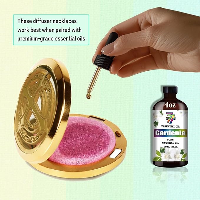 Aromatherapy Diffuser Necklace-Cross Essential Oil Necklace,Aromatherapy Diffuser Pendant for Men and Women,Portable,Suitable for Yoga,Meditation,Travel,Stress Relief Gift(Gold 30mm)