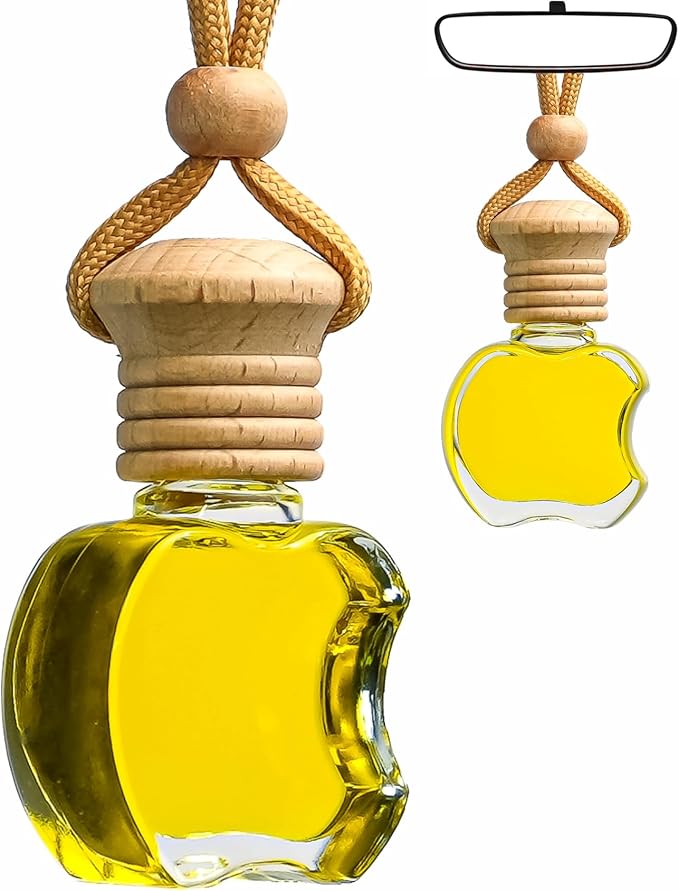 Kabod Lemon Hanging Car Air Freshener | Essential Oil Diffuser | Fresh Citrus Scent | Natural Odor Eliminator | Long-Lasting Fragrance | 10 ml