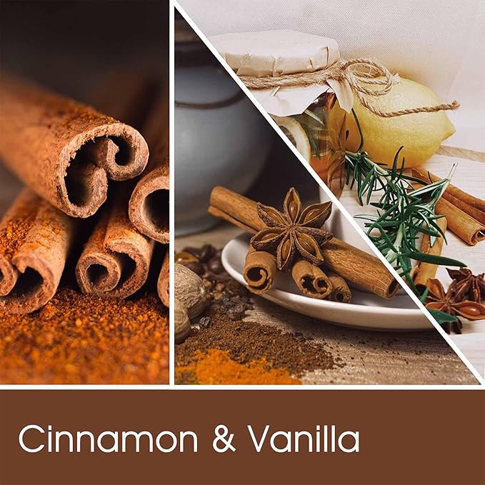 Fall Candle, Cinnamon Vanilla Spice Candles, 19oz Large Candle, Fall Scented Candles Gifts for Women, Thanksgiving Table Centerpiece, Farmhouse Autumn Decorations for Harvest Home Decor