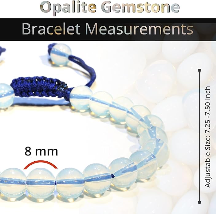 Energy Protection Crystal Handmade Adjustable Bead Bracelet Perfect for Men, Women’s Gift - Gemstone Healing Stretch Bracelet Pulsera Para Hombre Mujer Stocking Stuffer