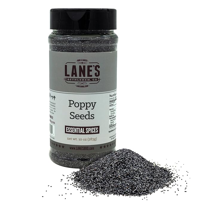 Lane's Black Poppy Seeds, All-Natural Poppy Seeds for Baking & Cooking, Add Flavor to Bread, Cakes, Muffins & Pastries, Made in USA, 10 oz (283g)