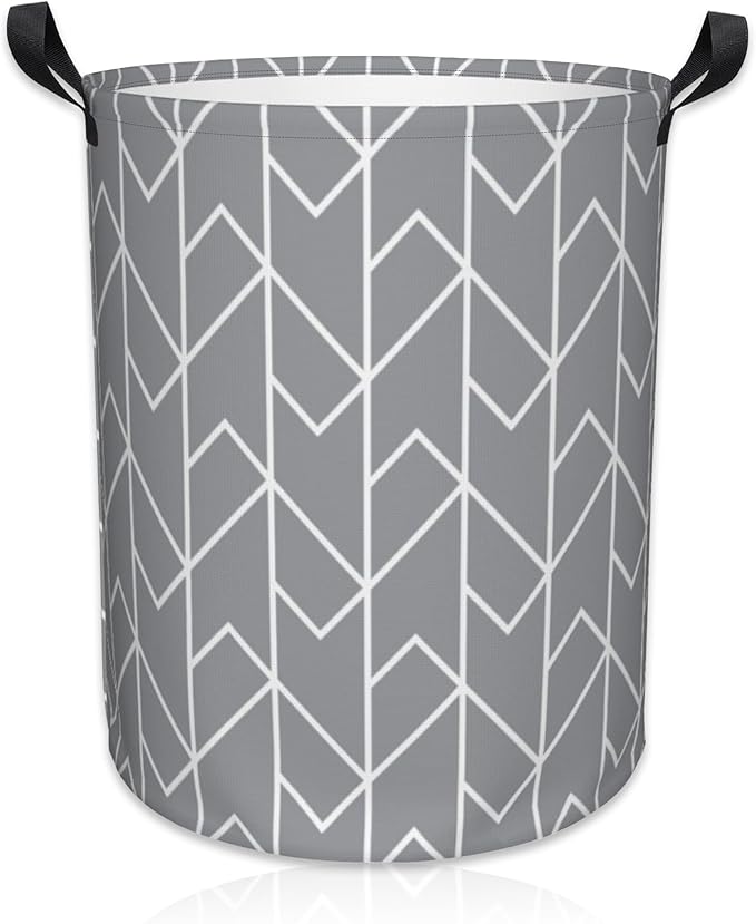 Laundry Basket Abstract Geometric Laundry Basket Oxford Cloth Laundry Hamper Large Storage Baskets Toy Organizer Tote Bag For Bedroom Clothes Bathroom 17.3(H) x16.5(D) Inch