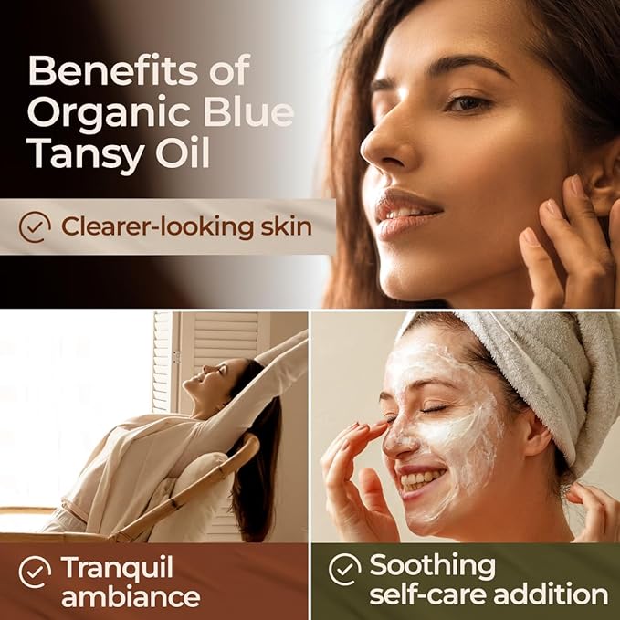 Gya Labs Blue Tansy Essential Oil - 0.17 Fl Oz - for Hair, Skin, Diffuser, Aromatherapy & DIY Candle Making Scent