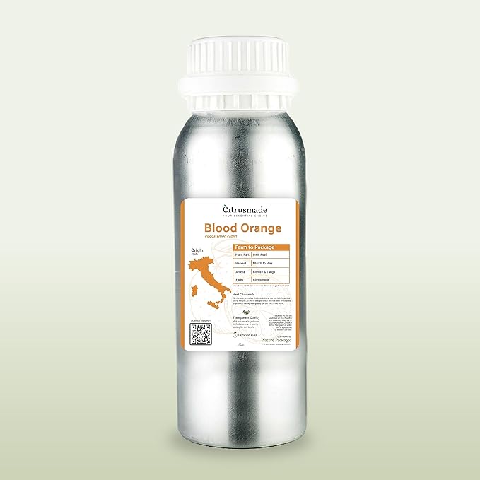 Blood Orange Essential Oil - Direct from Citrusmade in Sicily - Pure Essential Oil for Diffusers and Aromatherapy - Natural Citrus Scent | 100% Pure Therapeutic Grade (2lbs)