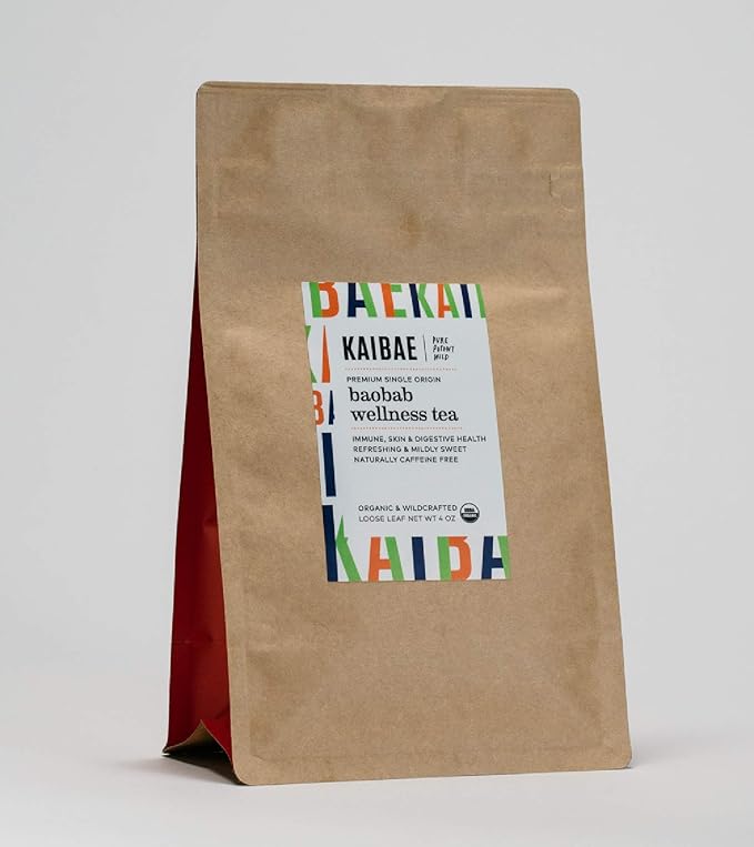 KAIBAE Organic Baobab Wellness Tea | Boosts Immunity and Benefits Digestive Health | Loose Leaf (4 oz.)