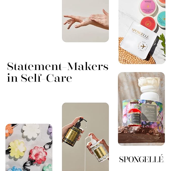 Spongelle Grapefruit Cassis Wild Flower Loofah Body Scrubber | Bath & Shower Loofah for Women | Body Scrubber Exfoliator with Body Wash Infused Sponge | 14+ uses | Zesty Grapefruit, Cassis & Vanilla