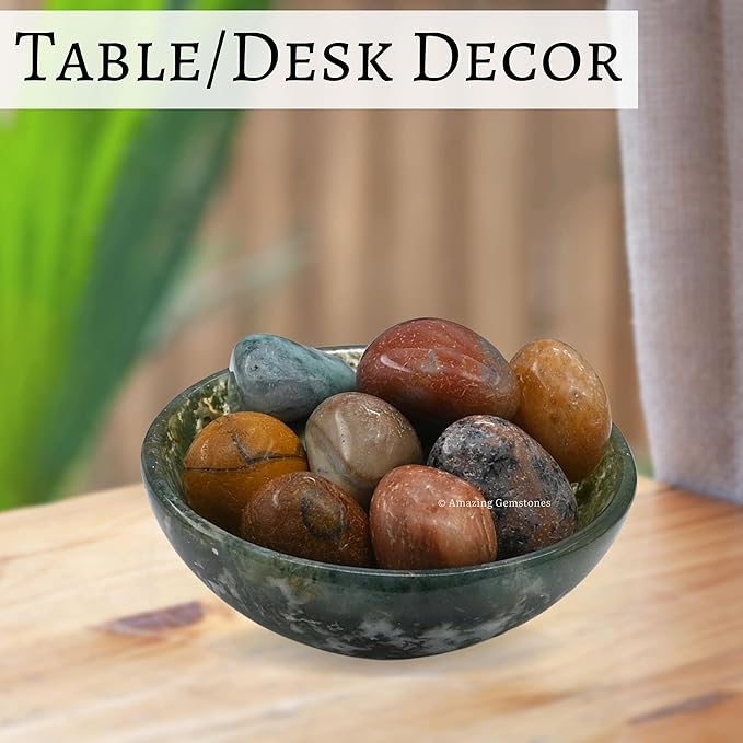 Amazing Gemstone Fancy Jasper Crystals and Healing Stones Tumbled - 1 oz Fancy Jasper Stone, Natural Healing Stones for Energy Balance, Stress Relief - Premium Polished Gems Rocks for Meditation