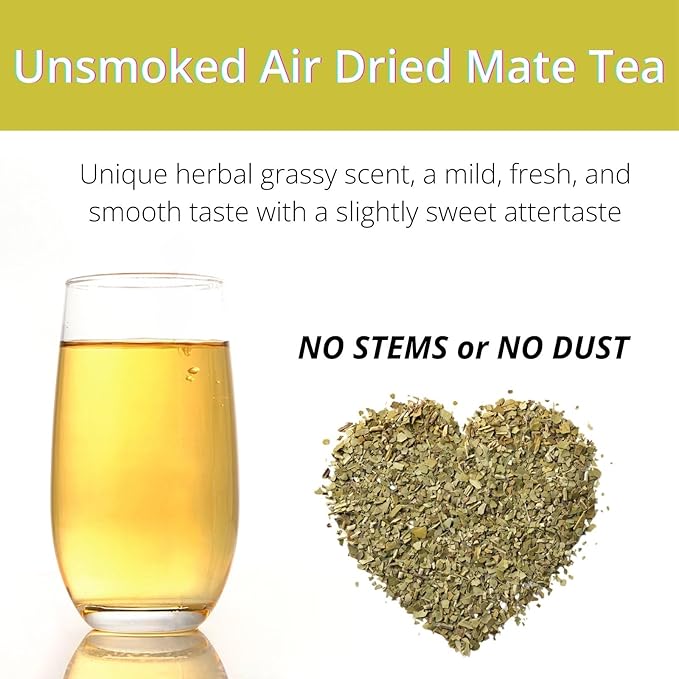 45 Yerba Mate Tea Bags, VitalForest Unsmoked Yerba Mate from Rainforest, Energy Burst Yerba Tea