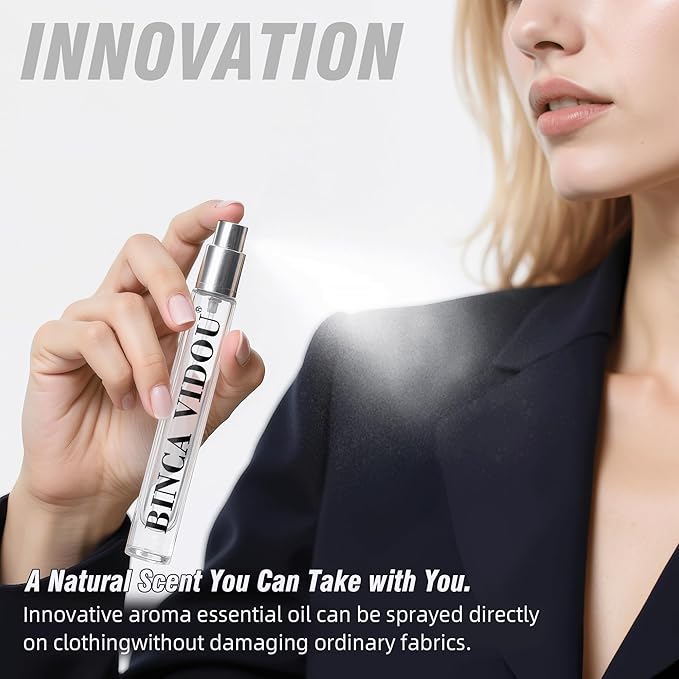 Reed Diffuser Set, Binca Vidou Lavender & Osmanthus Natural Perfume Scent Oil Diffusers with Sticks & Spray Bottle for Home Office Bathroom Aromatherapy Decor 1.69oz x 2