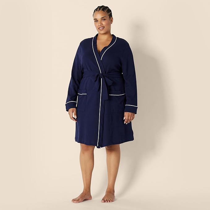 Amazon Essentials Women's Lightweight Waffle Mid-Length Robe (Available in Plus Size)