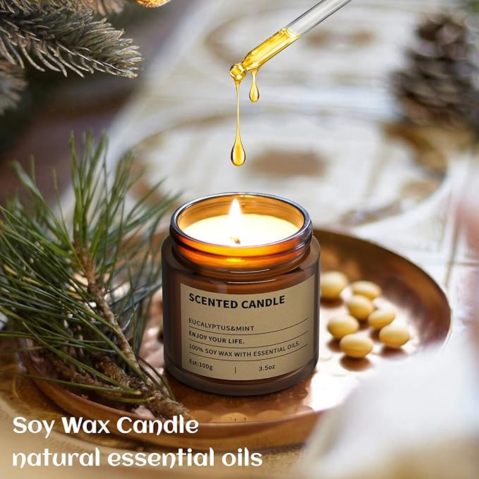 8 Pack Scented Candles Gift Set,Candle Gift for Women, Candle for Home Scented，Perfect Candles Gifts Set for Women, Mum Gifts, Birthdays, Weddings, Christmas, Yoga, Bath