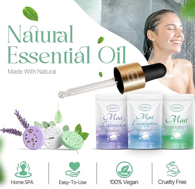 Shower Steamers Aromatherapy 18 Pack Gifts for Women Birthday Christmas Stocking Stuffers White Elephant Natural Essential Oils Stress Relief Mint Lavender Relaxation for Mom her him Men Teens Adults