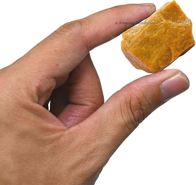 Amazing Gemstone 2 Pieces Yellow Jasper Raw Crystals and Healing Stones, Natural Rocks for Tumbling and DIY Raw Stones and Crystals