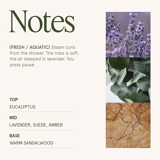 LA JOLIE MUSE Lavender Suede Candle - Lavender, Eucalyptus, Sandalwood | 10 oz Natural Soy Wax | 55 Hours Clean Burn | Aromatherapy Candle | Perfect for Relaxation, Self-Care and Meditation