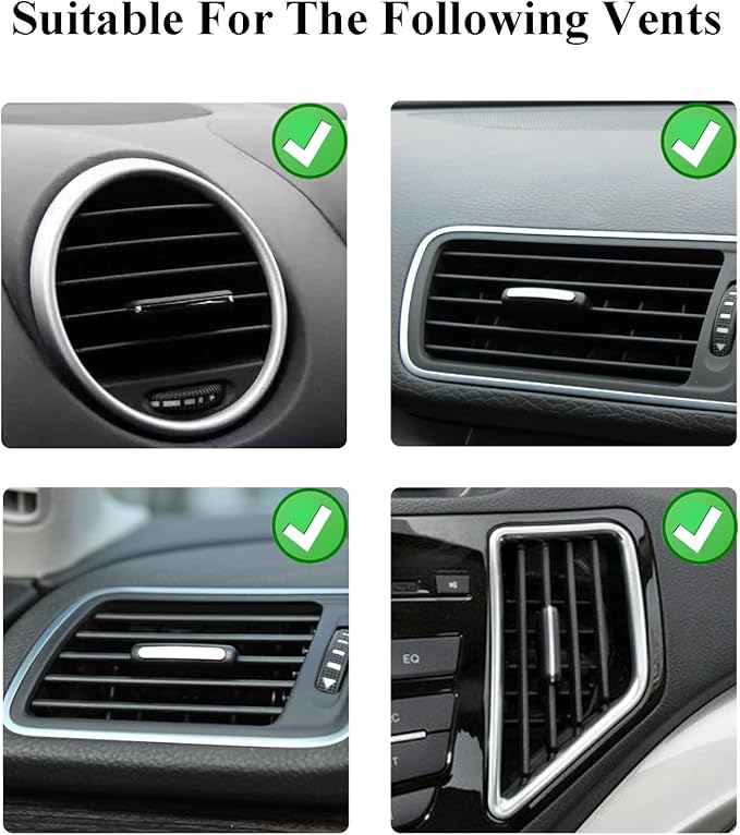 Bat Air Vent Clip Car Air Freshener Outlet Clips Natural Abalone Shell Seashell Color Vampire Bat Car Accessories Gothic Car Decor Refillable Car Diffuser Clips (Medium Bat)