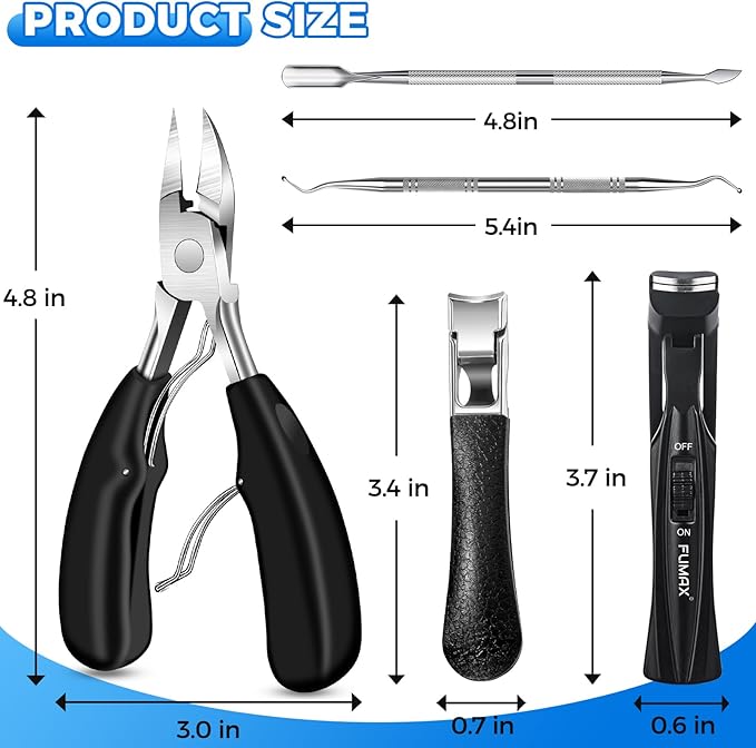 2025 Toenail Clippers for Thick Toenails for Seniors, Large Angled Toe Nail Clippers for Thick Nails for Men, Heavy Duty Professional Ingrown Toenail Clippers Long Handle Nail Clippers with Catcher