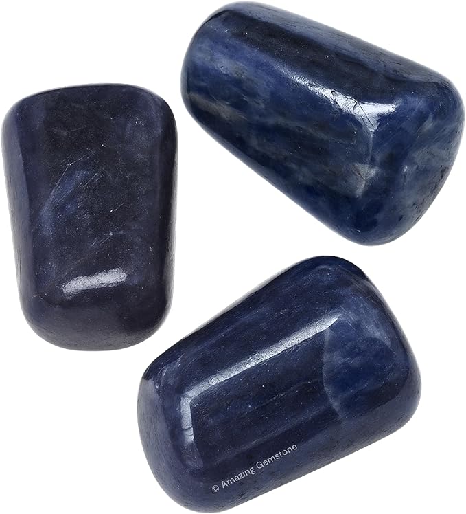 Amazing Gemstone Iolite Crystals and Healing Stones Tumbled - 1000+ Carats Iolite Stone Gem Stones, Natural Healing Stones for Energy Balance, Stress Relief - Premium Polished Gems Rocks