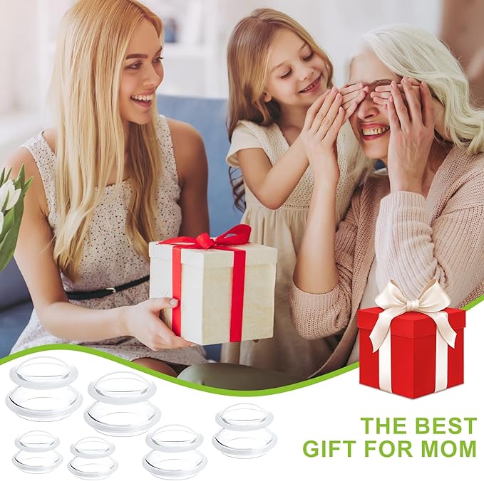 Eiito Cupping Therapy Sets -Silicone Cups Set Firm (6 Cups) Professional Massage Tool for Muscle Soreness Pain Relief Body Neck Knee, Deep Muscle Massager, Anti Cellulite Joint Pain (Clear)