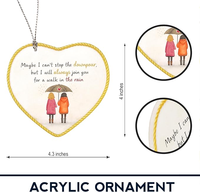 Friend Ornament – Best Friend Gifts | Friendship Ornament + Friend Gifts for Women – Christmas ornament 2025 – White elephant gifts - Xmas Tree Funny Decoration Decoration