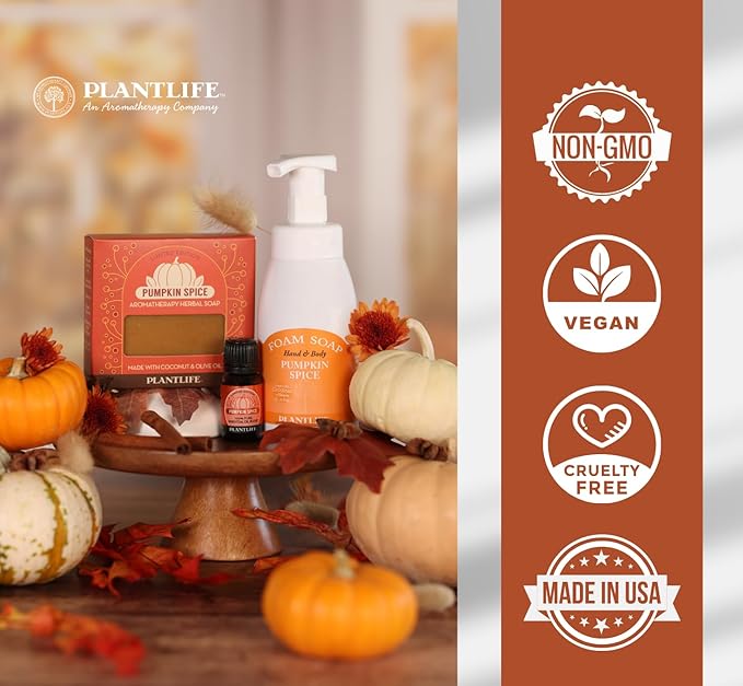 Plantlife Pumpkin Spice Aromatherapy Essential Oil Blend - Straight from The Plant 100% Pure Therapeutic Grade - No Additives or Fillers - Made in California 10 ml