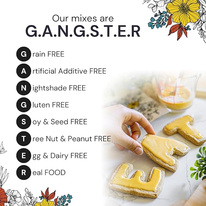 eat G.A.N.G.S.T.E.R. Sugar Cookie Mix | Gluten-Free, Grain-Free, Allergy-Friendly. Easy to Make, Great for those with Food Sensitivities, on Elimination Diets or the AIP and Paleo Diets
