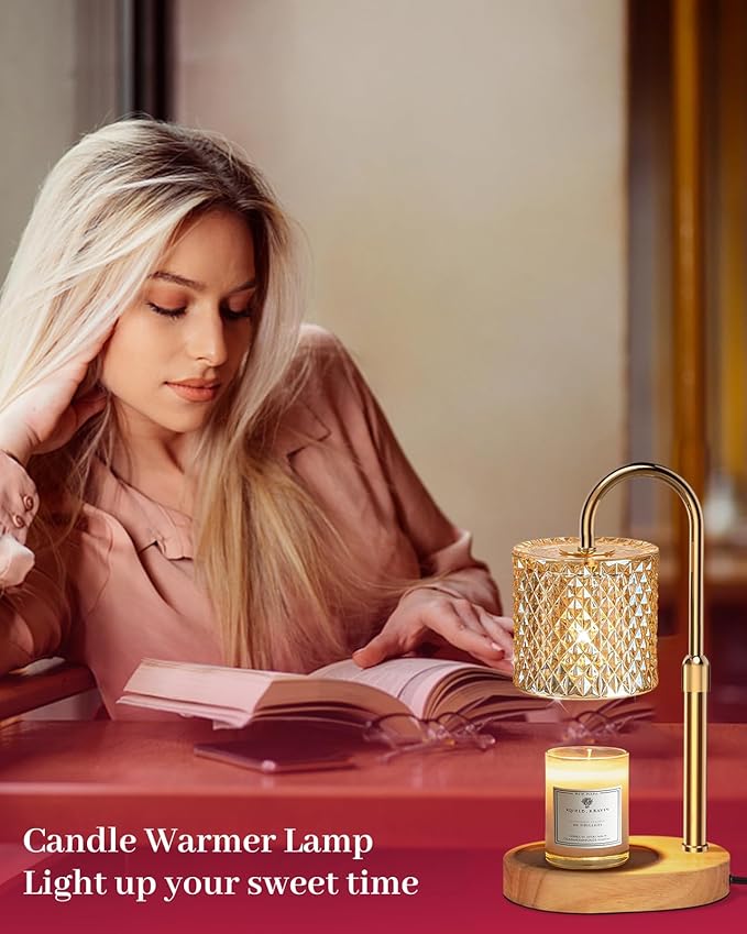 Candle Warmer Lamp with Timer Dimmer Adjustable Height for New Home Decor, Birthday Gifts for Women,Candle Warmer for Women Mom Christmas Mother's Day Gfit