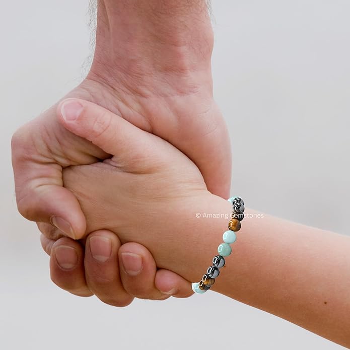 Natural Healing Crystal Bracelet for Women - Mens Bracelet Energy Balancing Gemstones Set - Adjustable Stone Bead Bracelet for Men and Women - Chakra Crystal Therapy Accessory, Meditation
