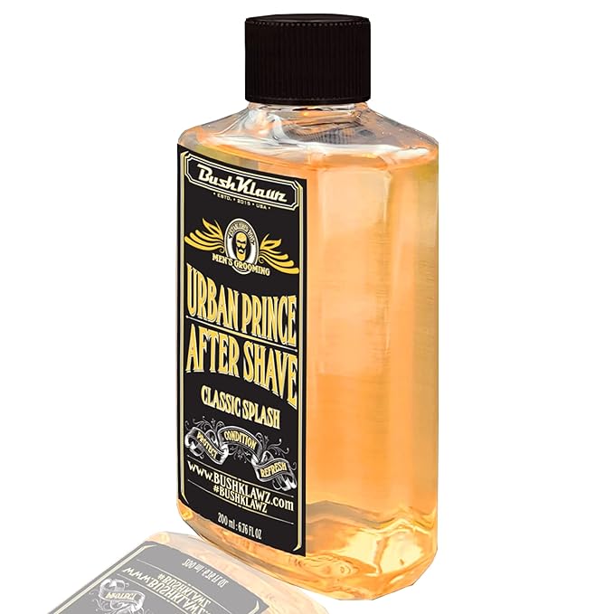 BushKlawz Classic Refreshing Cooling Soothing BarbershopBarbershop After Shave Lotion Balm Toner Splash Urban Prince Satisfy all Types of Viking Cannon Black Prime AfterShave Tonic Cologne