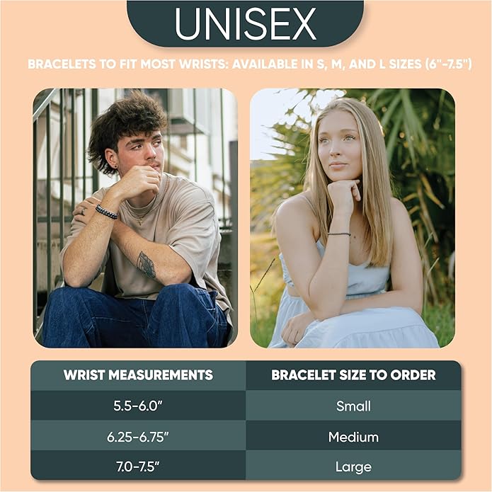 Cherry Tree Collection - Small, Medium, Large Sizes - Gemstone Beaded Bracelets For Women and Men - 6mm Round Beads