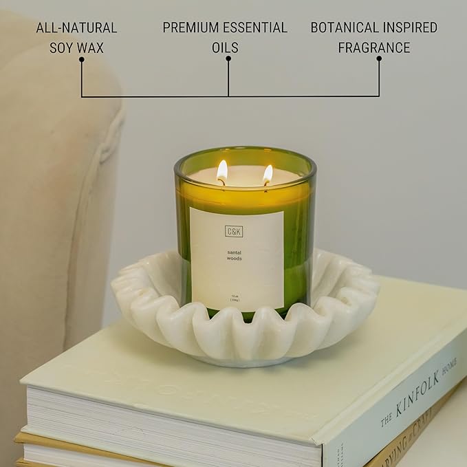 Craft & Kin 12oz Mayan Copal Candle for Home | Premium Green Fall Scented Candles for Men | Made with Natural Soy | Gifts for Men and Women | Nature Collection