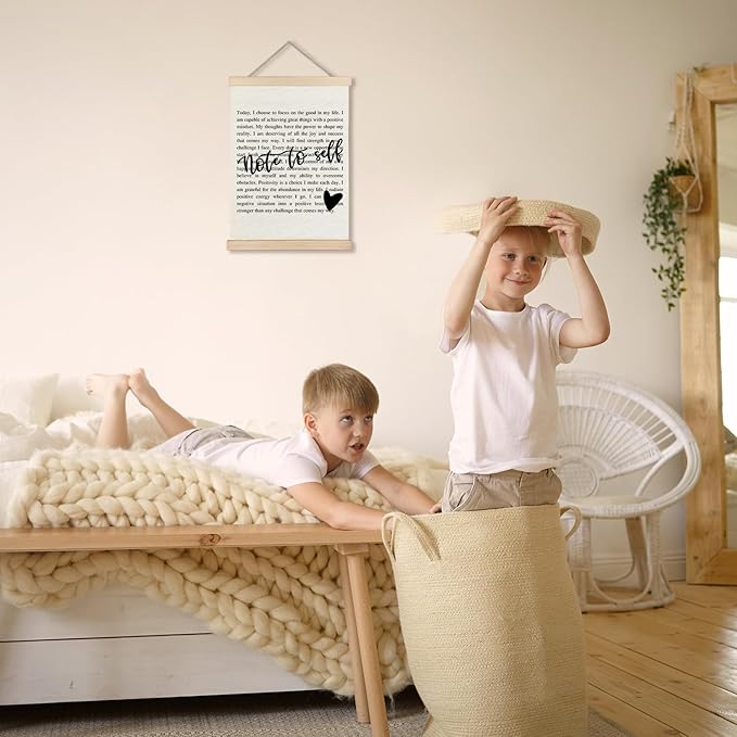 Exqcom Mental Health Wall Decor, Note to Self Inspirational Wall Art Poster, Motivational Positive Quotes Posters for Therapy Psychological Counselor Office, 12x16 Inches