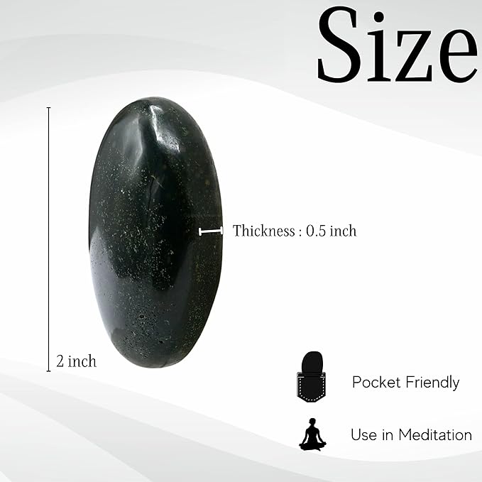 Amazing Gemstone Bloodstone Crystals and Healing Stones - Large Palm Stone Crystals Piedra - Crystal for Good Luck, Balanced Positive Energy, Meditation - Unique Stocking Stuffers and Gifts for Women