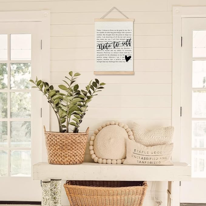 Exqcom Mental Health Wall Decor, Note to Self Inspirational Wall Art Poster, Motivational Positive Quotes Posters for Therapy Psychological Counselor Office, 12x16 Inches