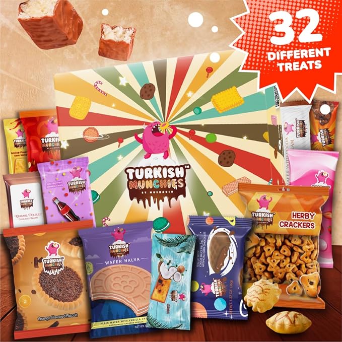 International Snack Box | Premium Exotic Foreign Snacks | Unique Snack Food Gifts | Try Extraordinary Turkish Snacks | Candies from Around the World (Ultra Mega Green)