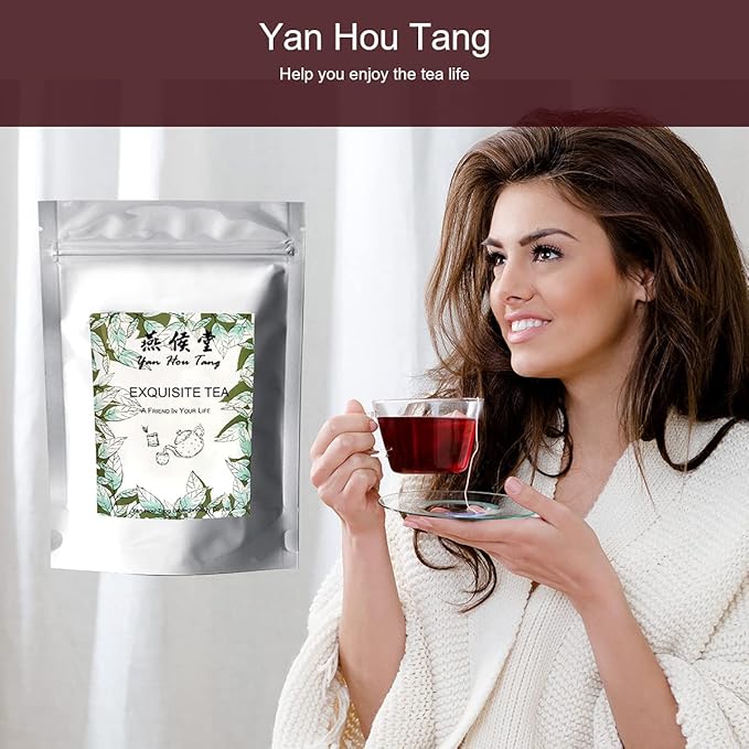 EILIN YHT Hibiscus Flower Tea Bags Jamaica Herbal Roselle Tea 50 Counts x 3Grams