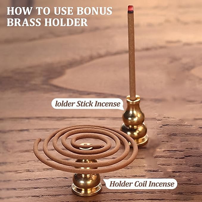 Ceramic Incense Burner with Lid, Bowl Burner， Cone Incense Burner, Ceramic Censer Suitable for Incense/Cone/Coil/Sticks, There are 30 Incense Cones+ Metal Incense Holder+Fireproof Cotton Inside.