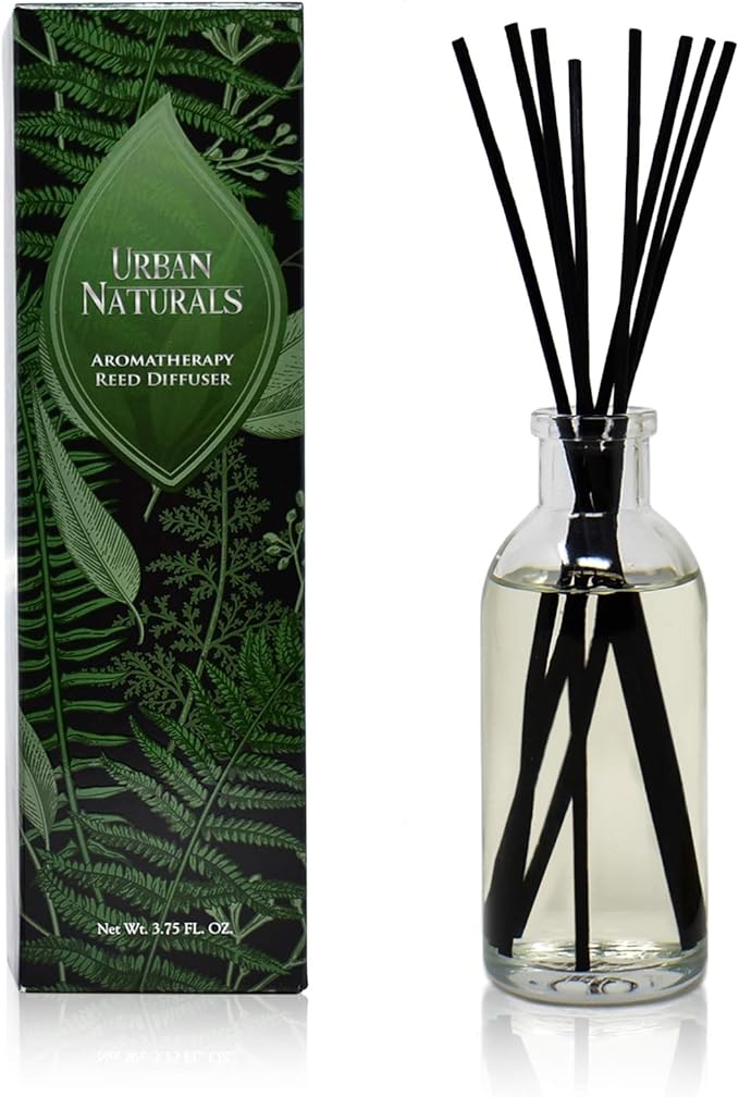 Urban Naturals Coconut Breeze Reed Diffuser Oil Set with Reed Sticks – Warm Coconut, Pineapple and Tahitian Vanilla - Made in The USA