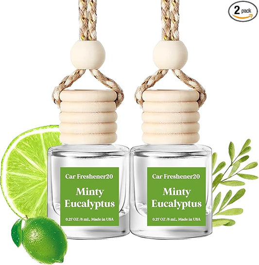 Car Air Freshener Hanging, Cute Air Diffuser, Long Lasting Car Fresheners for Women, Made in USA (2 Pack)