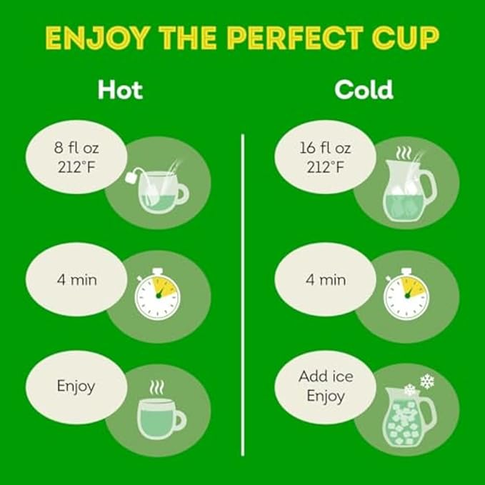 Lipton Peach Green Tea Bags, Flavored, Unsweetened Teabags for Hot Tea or Peach Iced Tea with Caffeine and Flavonoids, 20 Total Tea Bags