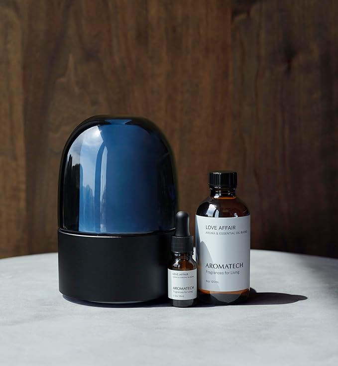 AromaTech Love Affair Aroma Essential Oil Blend: Luxury Hotel Inspired Aromatherapy with Jasmine, Saffron, Cedar & Amber for Ultrasonic Diffusers & Nebulizers - 0.3 fl oz, 10 mL