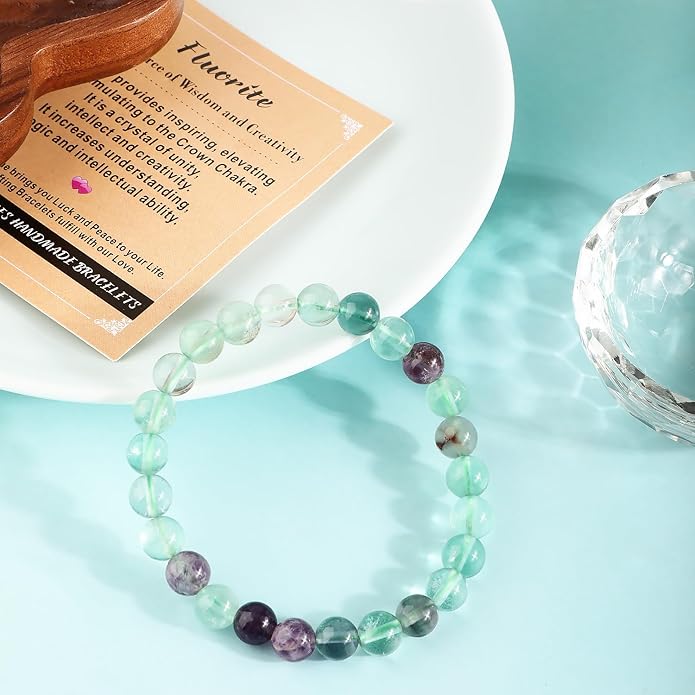 AD Beads 4mm6mm8mm10mm Handmade Bracelet - Natural Gemstone for Peace and Tranquility - Meditation, Yoga, Healing and Energy Gift for Unisex