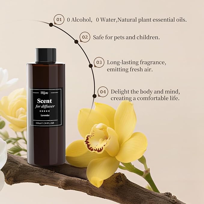 Lavender Aroma Oil Compatible with Electric & Reed Diffusers,Luxury Hotel Scent Home Fragrance for Bathroom Home Decor - 500ml(16.9 fl oz)