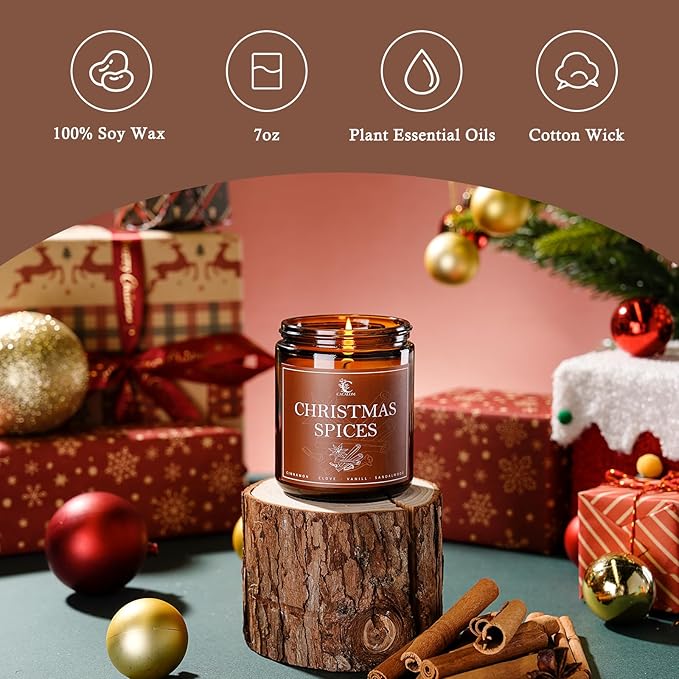 4 Packs Scented Candles for Home,Long Lasting Scented Candles Set, Aromatherapy Birthday Candles for Family, Halloween Chirtmas Gifts for Women Men Relaxing Candle