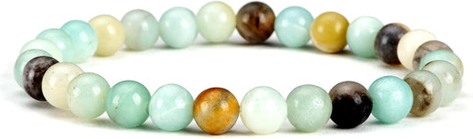 Cherry Tree Collection - Small, Medium, Large Sizes - Gemstone Beaded Bracelets For Women and Men - 6mm Round Beads